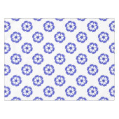 Blaues Rundblumenmuster Tischdecke (Vorderseite (Horizontal))