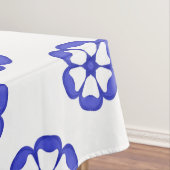 Blaues Rundblumenmuster Tischdecke (Beispiel)