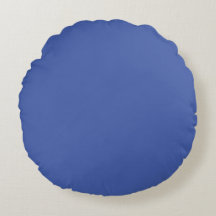 Blaues rundes Kissen (16")