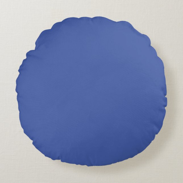 Blaues rundes Kissen (16") (Vorderseite)