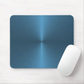blaues Rundschreiben gebürstet Mousepad (Mit Mouse)