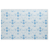 Blaues Rustikales Blumenmuster Stoff (Fat Quarter (45,7 x 55,9 cm))