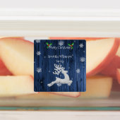 Blaues Rustikales Weihnachtsgebäck Etiketten (Befestigt)