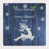 Blaues Rustikales Weihnachtsgebäck Etiketten (Design 1)