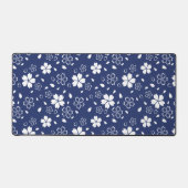 Blaues Sakura-Muster Schreibtischunterlage (Vorderseite)