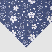 Blaues Sakura-Muster Seidenpapier (Ausschnitt)