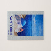 Blaues Santorini, Griechenland - Ansicht von Oia Puzzle (Horizontal)