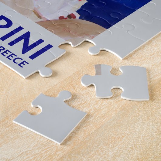 Blaues Santorini, Griechenland - Ansicht von Oia Puzzle (Seite)