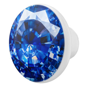 Blaues Sapphire-Kristallmuster Keramikknauf