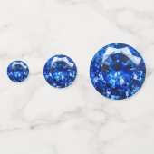 Blaues Sapphire-Kristallmuster Konfetti (Vorderseiten)