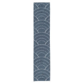 Blaues Sashiko Kurzer Tischläufer (Vorderseite)