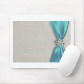 blaues Satinband mit Juwelkopie Mousepad (Mit Mouse)