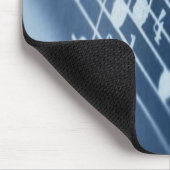 Blaues Saxophon Mousepad (Ecke)