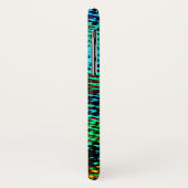 Blaues Schach, grünliche Kratzer, schmutziger Rot- Case-Mate iPhone Hülle (Hinten/Links)