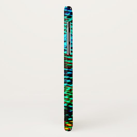 Blaues Schach, grünliche Kratzer, schmutziger Rot- Case-Mate iPhone Hülle (Hinten/Links)