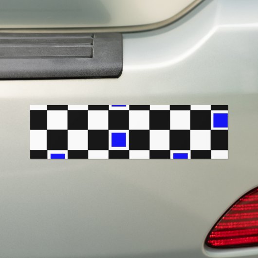 Blaues Schachbrett Autoaufkleber (Auf Auto)