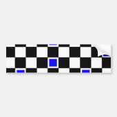 Blaues Schachbrett Autoaufkleber (Vorne)