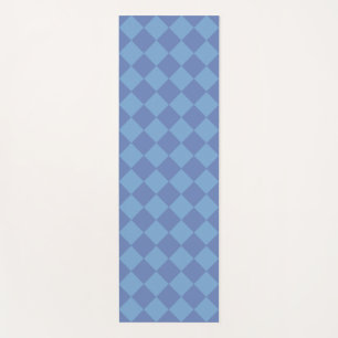 Blaues Schachbrett-Diamantmuster Yogamatte