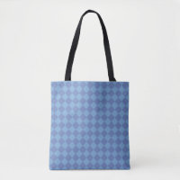 Blaues Schachbrett Diamond Muster Schultern