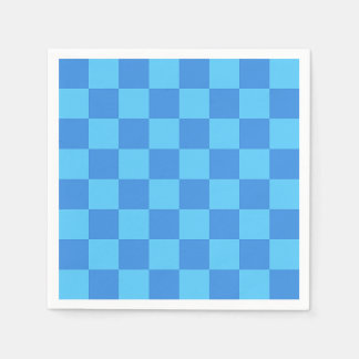 Blaues Schachbrett-Muster modern minimalistisch pr Serviette