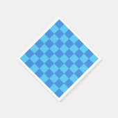 Blaues Schachbrett-Muster modern minimalistisch pr Serviette (Ecke)