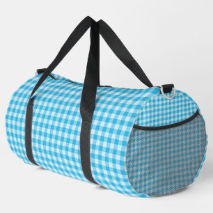 Blaues Schachbrettmuster groß Duffle Bag
