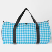 Blaues Schachbrettmuster groß Duffle Bag (Rückseite)