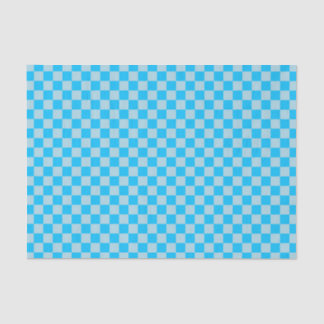 Blaues Schachbrettmuster Seidenpapier