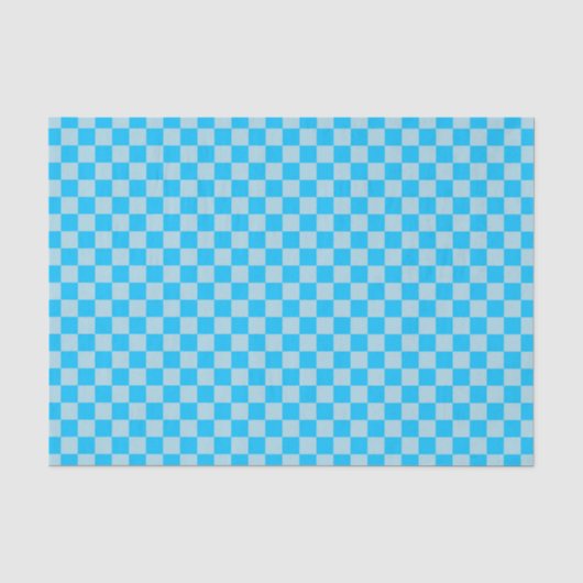 Blaues Schachbrettmuster Seidenpapier (Vorderseite)