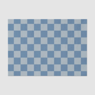 Blaues Schachbrettmuster Seidenpapier