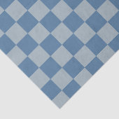 Blaues Schachbrettmuster Seidenpapier (Ausschnitt)