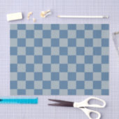 Blaues Schachbrettmuster Seidenpapier (Handwerk)