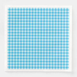 Blaues Schachbrettmuster Serviette