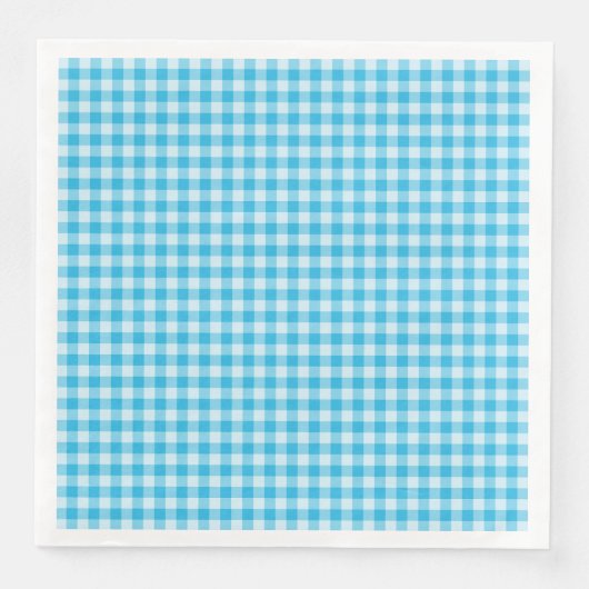 Blaues Schachbrettmuster Serviette (Vorderseite)