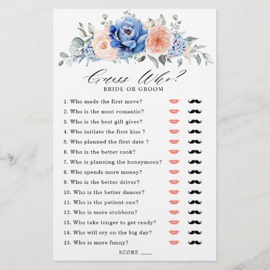 Blaues Schiefer-Dusty-Blush-Brautparty (Vorderseite)