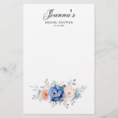 Blaues Schiefer-Dusty-Blush-Brautparty (Rückseite)