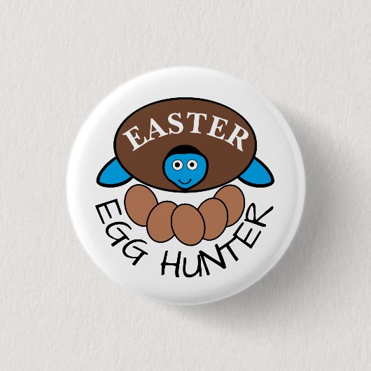 Blaues Schildkröteneier, Ostereier Jäger Button (Vorderseite)