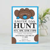 Blaues Schildkröteneier, Ostereierjagd Ankündigung (Stehend Vorderseite)