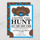 Blaues Schildkröteneier, Ostereierjagd Ankündigung (Vorne/Hinten)