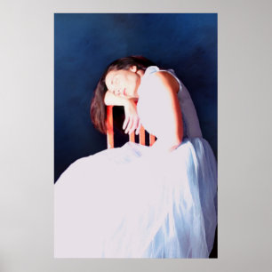 Blaues Schlafen Poster