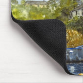 "Blaues Schlauchboot" Mousepad (Ecke)