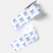 Blaues Schleifenmuster Satinband (Rückseite)