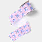 Blaues Schleifenmuster Satinband (Rückseite)