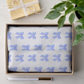 Blaues Schleifenmuster Seidenpapier (Geschenk)