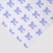 Blaues Schleifenmuster Seidenpapier (Detail)
