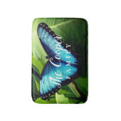 Blaues Schmetterling-Foto mit benutzerdefiniertem Badematte (Vorderseite Vertikal)