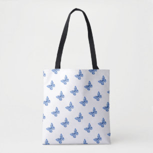 Blaues Schmetterling Tasche