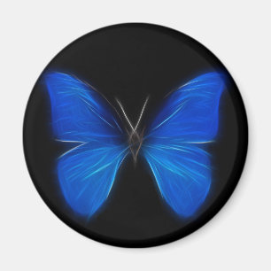 Blaues Schmetterlings-Fliegen-Insekt Magnet
