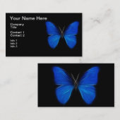 Blaues Schmetterlings-Fliegen-Insekt Visitenkarte (Vorne/Hinten)