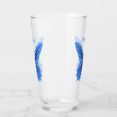 Blaues Schmetterlingsdesign Glas (Links)
